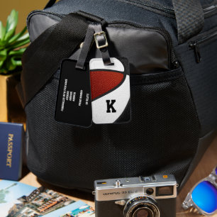 Maroon schwarze Mannschaft Farben Sportgeschenke B Gepäckanhänger