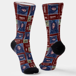 Maroon Square Foto Abschluss Class Year Sounds Socken