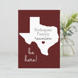 Maroon Staat der Texas-Familie Wiedersehen Einladu Einladung