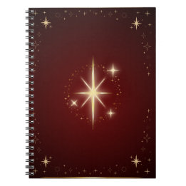 Maroon Star Notizblock