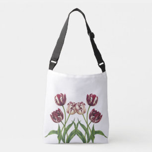 Maroon Tulips Tragetaschen Mit Langen Trägern