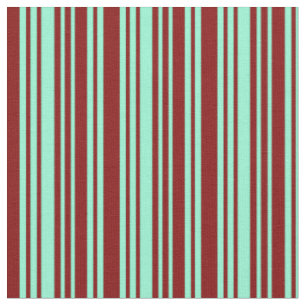 Maroon und Aquamarine Streifen/Linien Muster Stoff