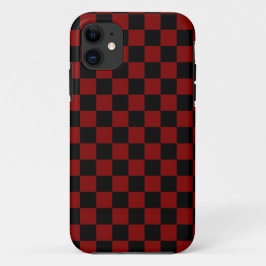 Maroon und Black Checkered Vintag Case-Mate iPhone Hülle