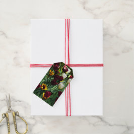 Maroon und Gelbe Tulips farbenfrohe Blumen Geschenkanhänger