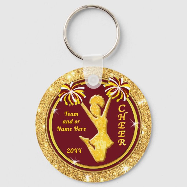 Maroon und Gold, Cheerleader Geschenke billig, Che Schlüsselanhänger (Vorderseite)