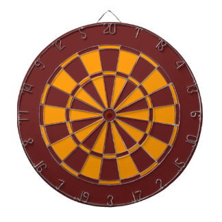 Maroon und Gold Dartscheibe