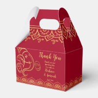 Maroon und Gold Ganesha indische Hochzeit Brauch