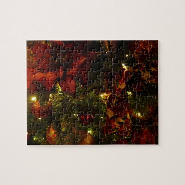 Maroon und Gold Weihnachtsbaum II (Horizontal)