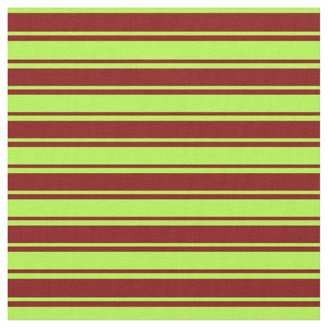Maroon und hellgrüne Linien Stoff (Nahaufnahme)