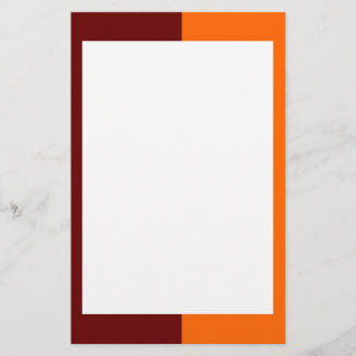 Maroon und Orange Border Stationierung Briefpapier