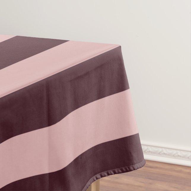 Maroon und rosa Streifen Tischdecke (Beispiel)