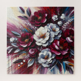 Maroon und Weiß-Blumen-Arrangement |
