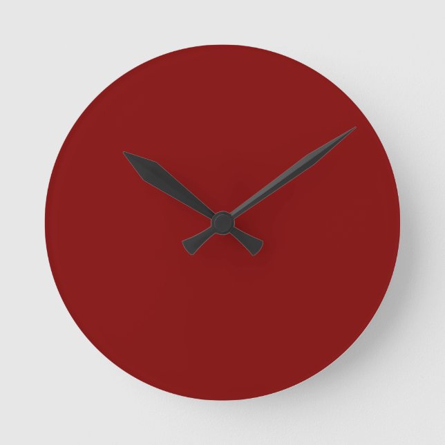 Maroon Wall Clock Runde Wanduhr (Vorderseite)
