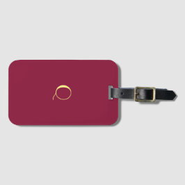 Maroon weiß - Monogramm hinzufügen Gepäckanhänger