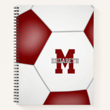Maroon Weiße Fußballmannschaft Farben mit Monogram