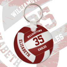 Maroon Weiße Jungs Mannschaft Farben Volleyball