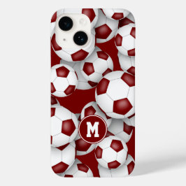Maroon White Football-Mannschaft färbt Sportmuster Case-Mate iPhone 14 Hülle