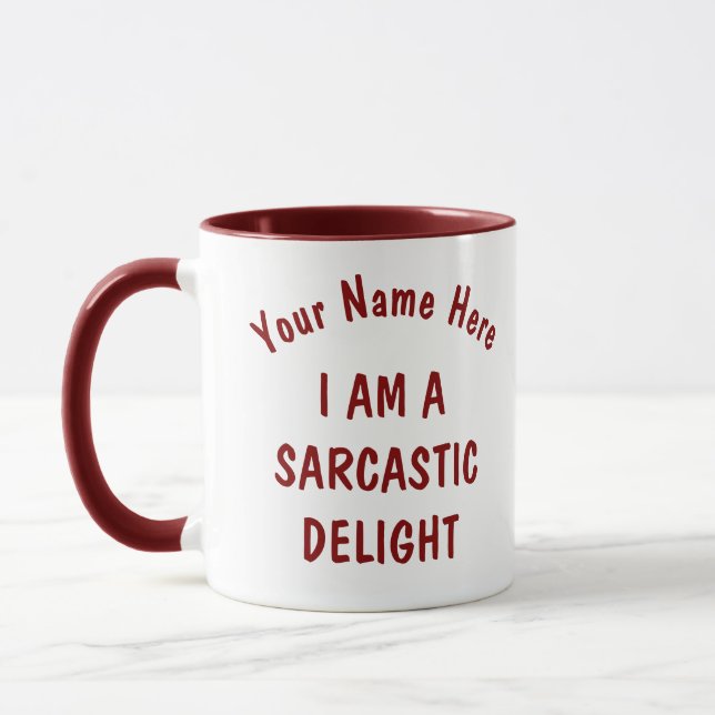 Maroon & White | Ich bin ein sarkastischer Wunderf Tasse (Links)