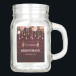 Maroon Wooden Rustic Wedding Bridesmaid Fovorts Einmachglas<br><div class="desc">Dieses wunderschöne Blumenmaroon aus Holz rustikale Gastgeschenke Hochzeiten Kaugummi ist ein großartiges Geschenk für Ihre Brautmädchen. Sie können Ihre Brautmädchen und andere Hochzeitsdetails ganz einfach hinzufügen,  indem Sie auf den "Personalisieren"-Button klicken. Sie werden sich gerne an Ihren besonderen Tag erinnern</div>