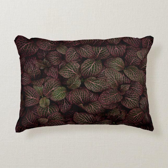 MAROONBLÄTRIGE BLUME DEKOKISSEN (Vorderseite)