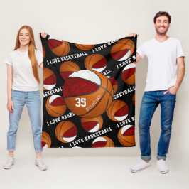 Marowhite I Liebe Basketball Girls Mannschaftsfarb Fleecedecke