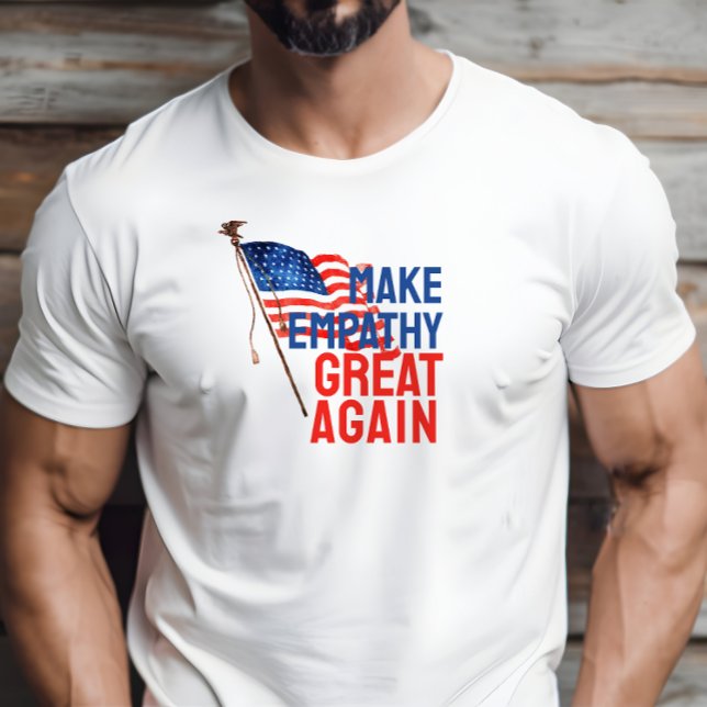 Marque anti-Trump drapeau rouge bleu T-shirt (This T-shirt is a cool way to speak out about immigration policies from the Trump era. )