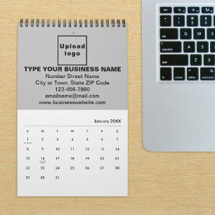 Marque commerciale grise sur le calendrier
