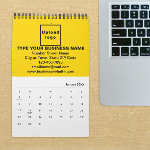 Marque commerciale jaune sur le calendrier