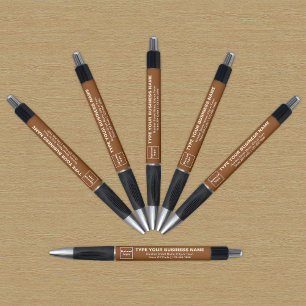 Marque commerciale marron sur stylo