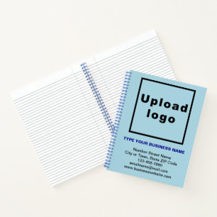 Marque commerciale sur grand Carnet à spirale bleu