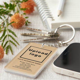 Marque commerciale sur rectangle en acrylique brun