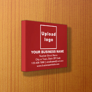 Marque commerciale sur toile rectangle rouge
