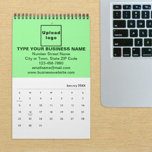 Marque commerciale verte sur calendrier