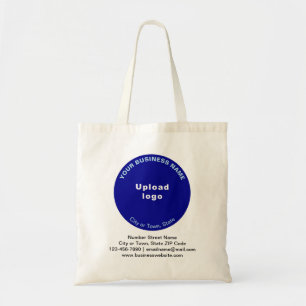 Marque d'affaires en forme ronde bleue sur le Sac