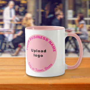 Marque d'affaires en forme ronde sur la Mug Combo 