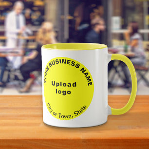 Marque d'affaires en forme ronde sur la Mug Combo
