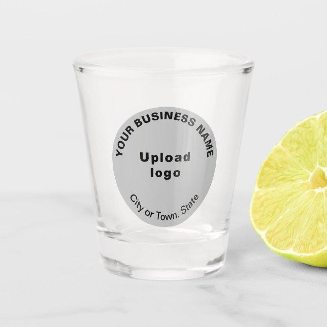 Marque d'affaires ronde grise sur verre de tir (Devant)