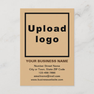 Marque d'affaires sur carte Brown légère