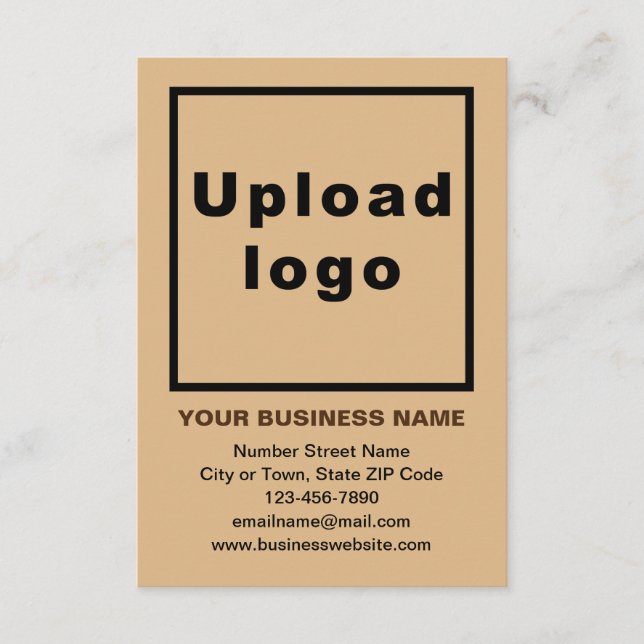 Marque d'affaires sur carte Brown légère (Devant)
