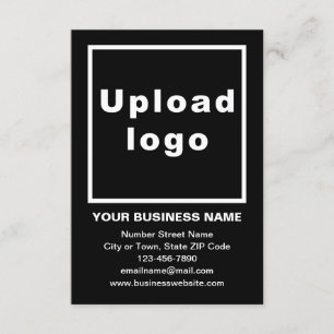 Marque d'affaires sur carte noire
