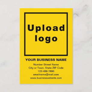 Marque d'affaires sur carte plat jaune