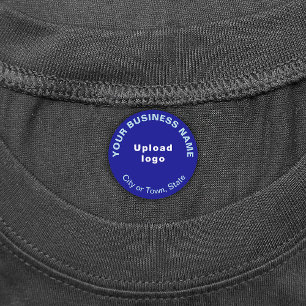 Marque d'affaires sur Fer rond bleu sur Étiquette