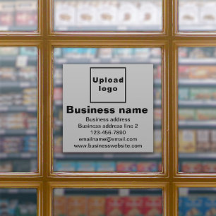 Marque d'affaires sur Gris Grand Sticker Carré Vin