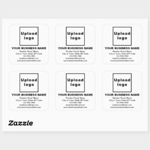 Marque d'affaires sur Sticker Carré blanc