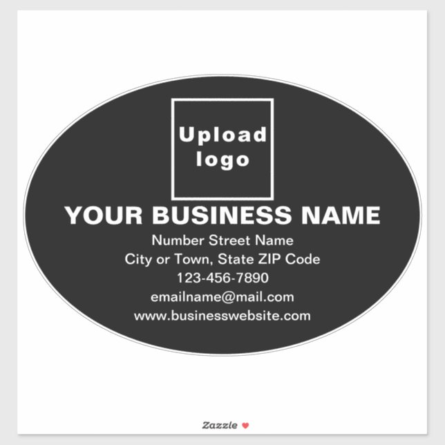 Marque d'affaires sur Sticker en vinyle noir grand (Feuille)