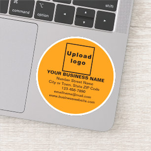 Marque d'affaires sur Sticker en vinyle rond coule