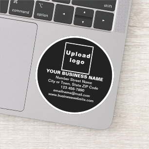 Marque d'affaires sur Sticker en vinyle rond noir