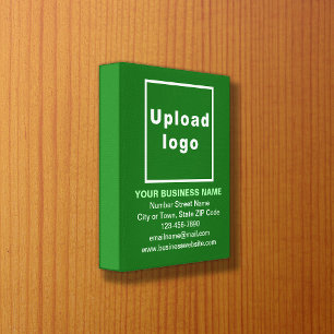 Marque d'affaires sur toile verte