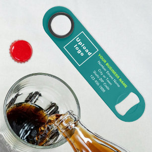 Marque d'affaires sur Turquoise Green Bottle Opene