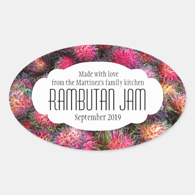 Marque de confiture de rambutan ou étiquette de co (Devant)